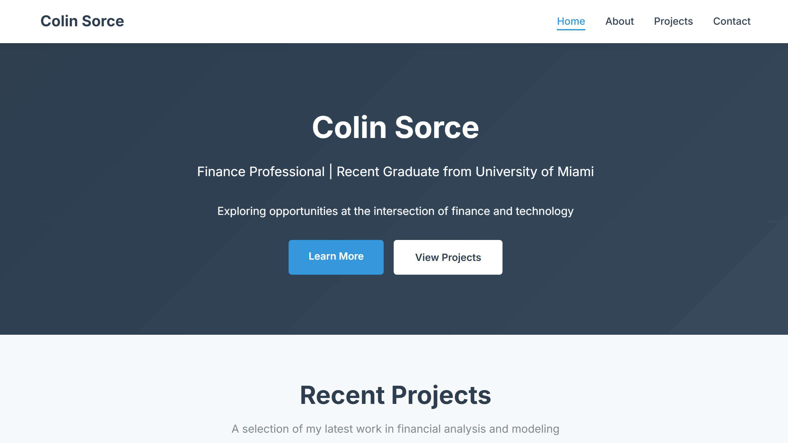 Colin Sorce Portfolio Preview