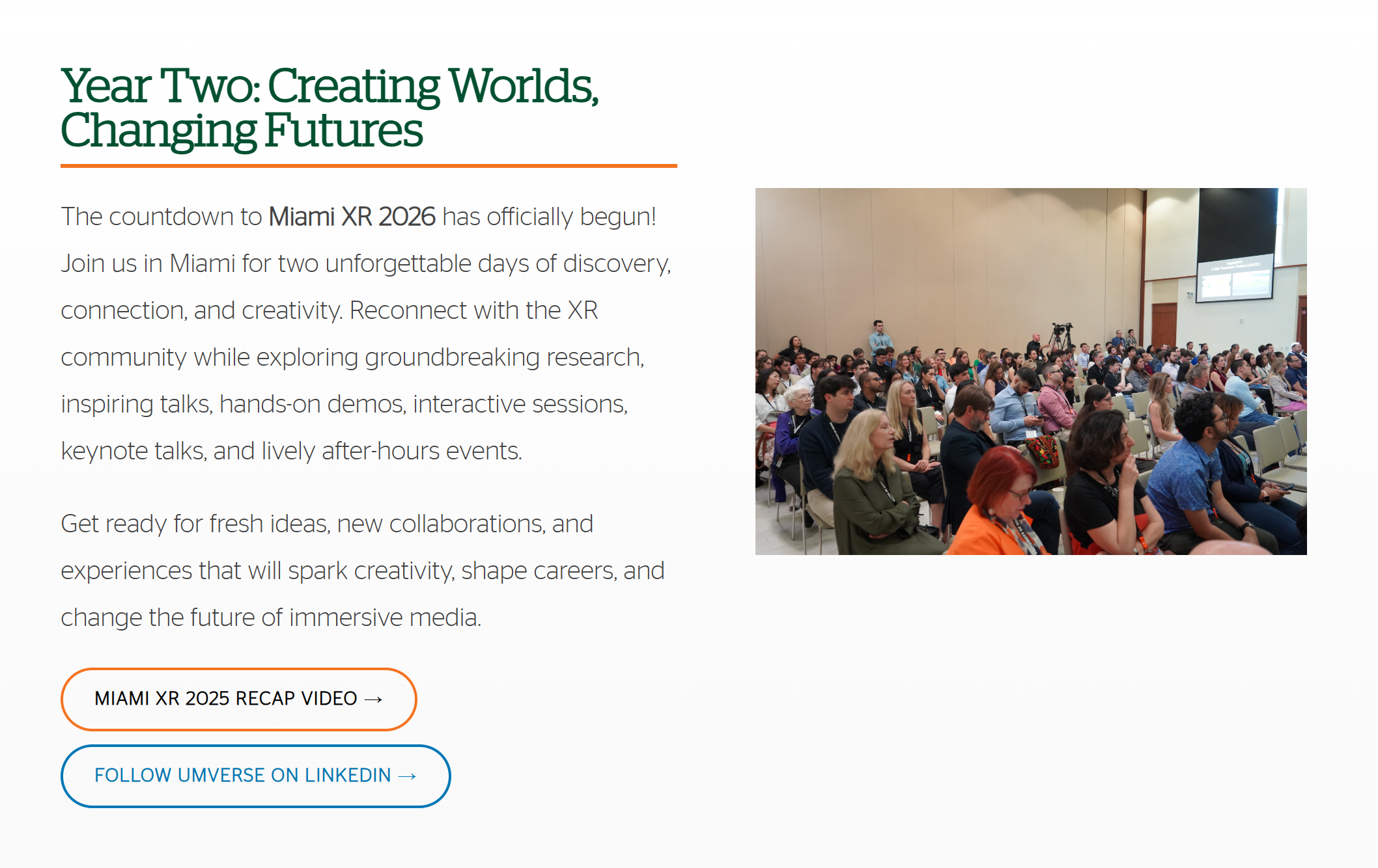 Miami XR 2026 Conference Website